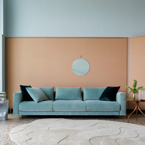 Contemporary sofa - ENKI - Ligne Roset - fabric / leather / with removable cover