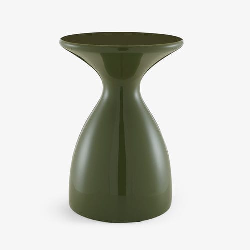 Design stool - BOTTLE - Ligne Roset - fiberglass / solid wood base / central base
