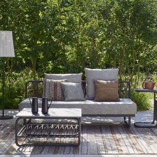 Contemporary sofa - VALMER - Ligne Roset - garden / fabric / rope