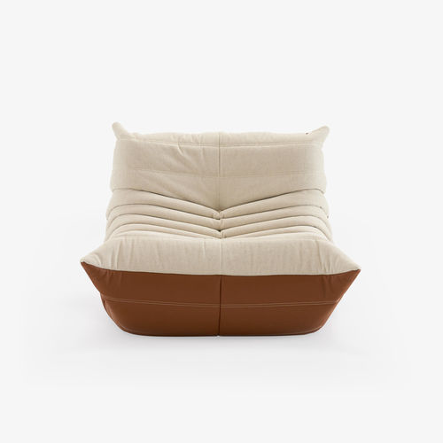 Contemporary fireside chair - TOGO BOSS - Ligne Roset - leather / foam / polyurethane foam