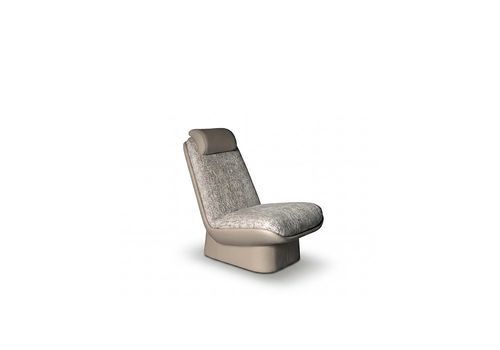 Contemporary armchair - Siri - LONGHI S.p.a. - leather / steel / polyurethane foam