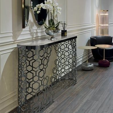 Modern side table - MANFRED - LONGHI S.p.a. - metal / metal base / oval