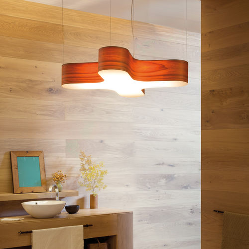 Pendant lamp - X-CLUB - Lzf-Lamps - wooden / contemporary / wireless