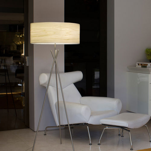 Floor-standing lamp - COSMOS - Lzf-Lamps - metal / wooden / contemporary