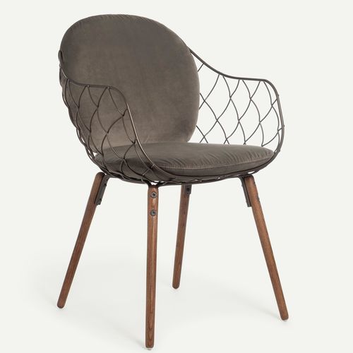 Modern armchair - PI&Ntilde;A - MAGIS - polyurethane foam / fabric / steel