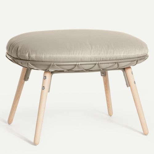 Contemporary ottoman - PI&Ntilde;A - MAGIS - walnut / fabric / ash