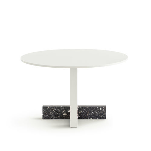 Contemporary table - PIED-&Agrave;-TERRE - MAGIS - steel / marble base / round