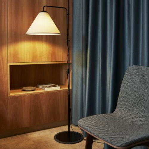 Floor-standing lamp - FUNICULÍ - Marset Iluminacion - iron / polyester / contemporary