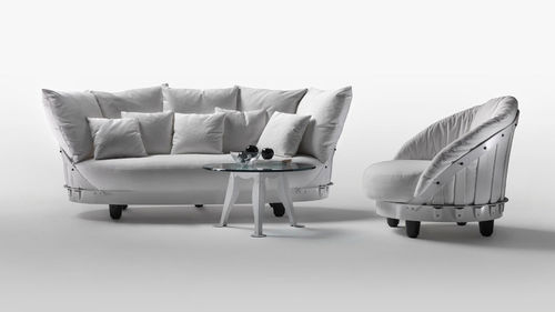Original design sofa - ELOISA - Meritalia - gray / 2-person