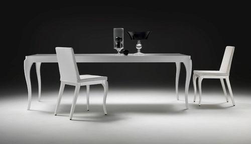 Contemporary dining table - RESOLE - Meritalia - lacquered wood / rectangular / square