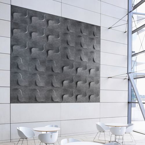 Acoustic wall panel - Twist FeltForms - MIO - PET / recycled plastic / rectangular