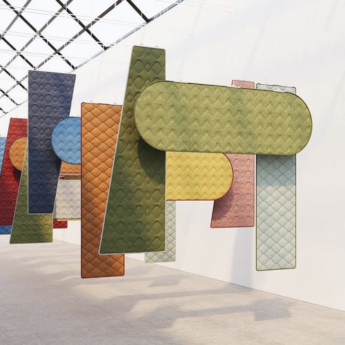 PET acoustic baffle - QuiltForms 18"  - MIO - recycled plastic / hanging / ceiling
