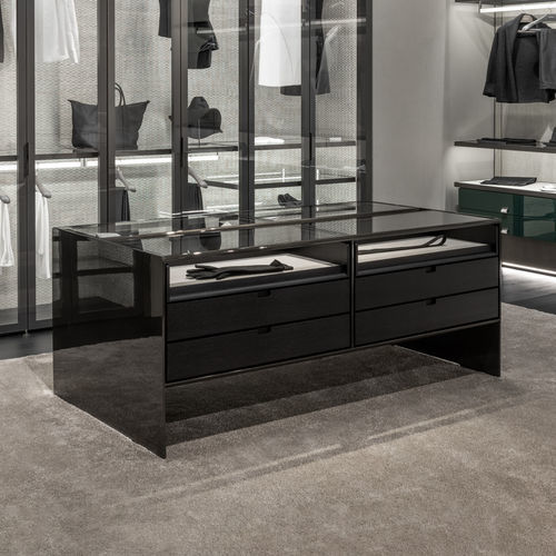 Floor-standing storage cabinet - RIVERSIDE ISLAND - MisuraEmme SpA - contemporary / commercial / black