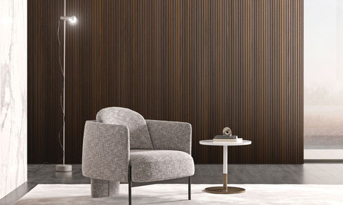 Contemporary armchair - VIRGIN - MisuraEmme SpA - fabric / velvet / leather