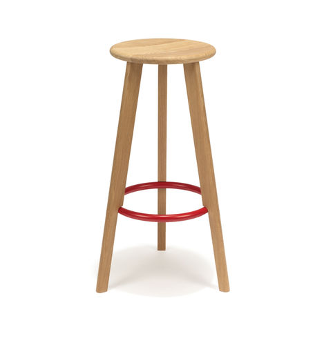 Contemporary bar stool - NOUGHTS AND CROSSES - Modus - wooden