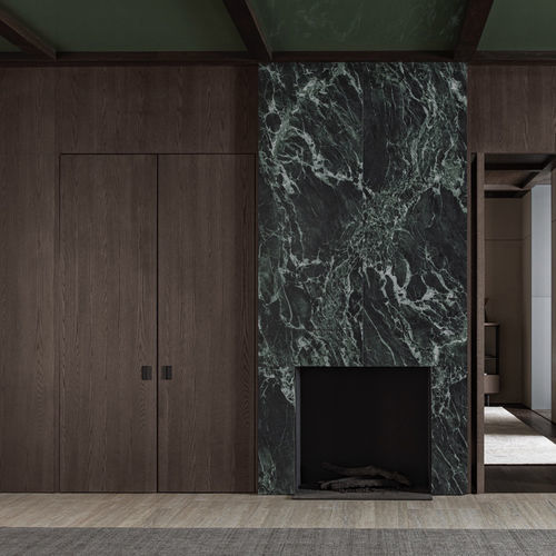 Interior door - ARIAL - Molteni&C - natural oak / ceramic / aluminium