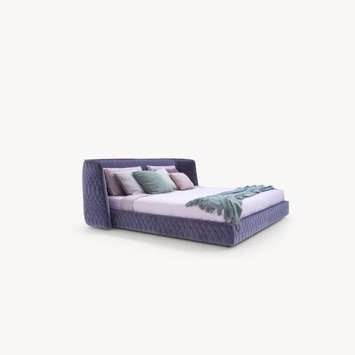 Double bed - REDONDO - MOROSO - contemporary / upholstered / with headboard