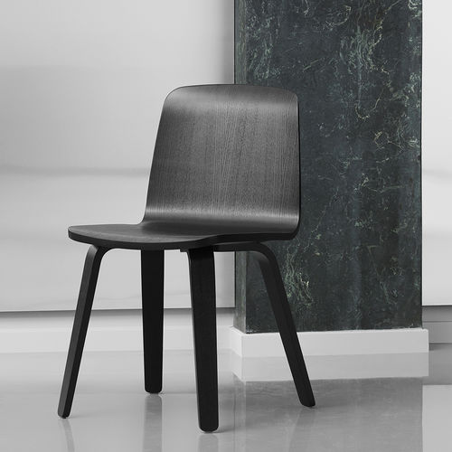Contemporary chair - JUST - Normann Copenhagen - indoor / fabric / oak