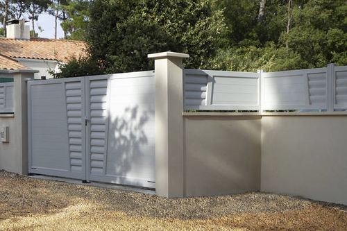 Swing gate - RÉVÉLATION : ALGA - Horizal - sliding / aluminum / louvered