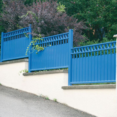 Bar fence - TRADITION : MYOSOTIS  - Horizal - garden / aluminum / stained
