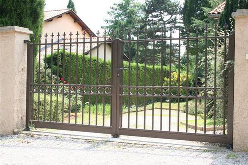 Swing gate - TRADITION : FALCAIRE  - Horizal - sliding / aluminum / bar