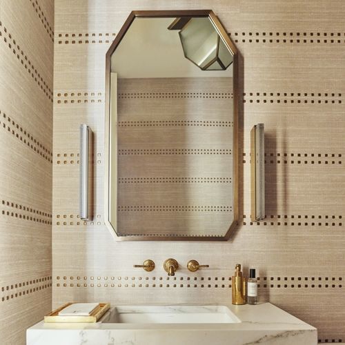 Contemporary wallpaper - Studs and Stripes - Phillip Jeffries - fabric / natural fiber / hemp