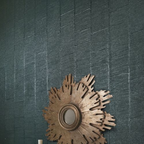 Contemporary wallpaper - Aligned - Phillip Jeffries - patterned / fabric look / white