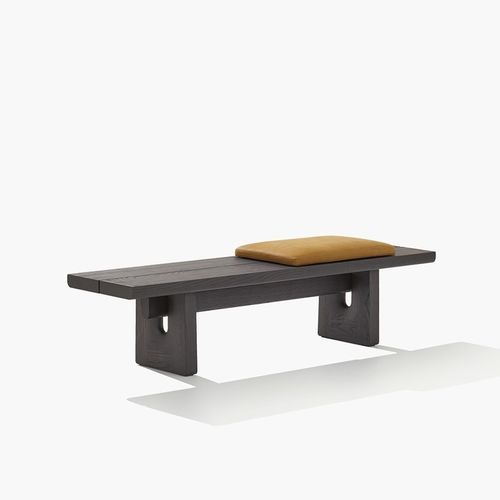 Contemporary bench - NARA - Poliform - solid wood / without backrest ...