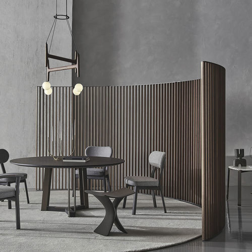 Aluminum room divider - GAMEN - Porada - walnut / commercial / modular