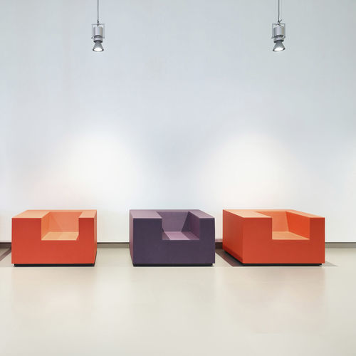 Contemporary armchair - RPBW - SDC_lab - fabric / wooden / upholstered