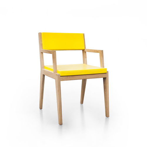 Contemporary armchair - ROOM 26 04 - SDC_lab - fabric / leather / wooden