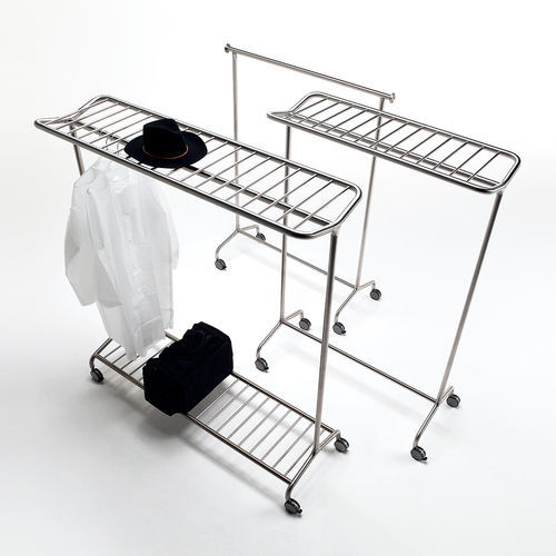 Floor coat rack - NOX VESTA - REXITE - contemporary / brushed stainless steel / silver-colored
