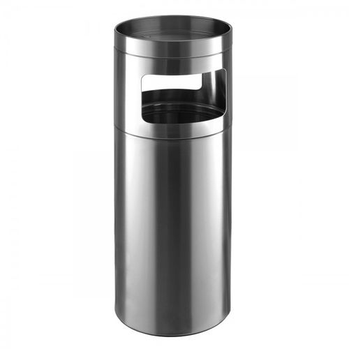 Pedestal ashtray - Nox - REXITE - polished stainless steel / brushed stainless steel / outdoor