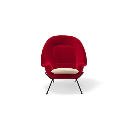 Contemporary armchair - Cinzia - Rossi di Albizzate - fabric / high-back / red