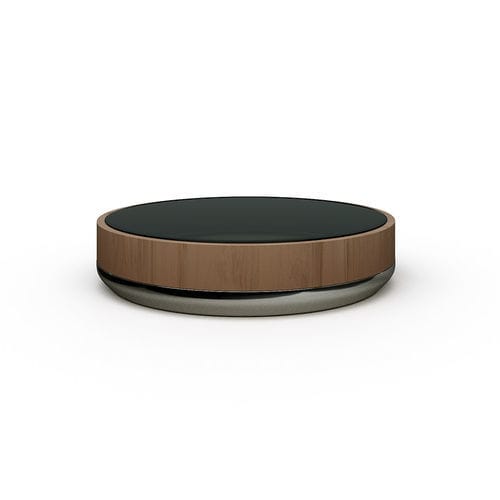 Contemporary coffee table - Bol - Rossi di Albizzate - wooden / metal base / round