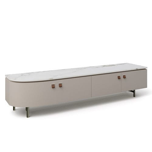 Contemporary sideboard - Diodoro Twist - Rossi di Albizzate - metal / wooden / marble
