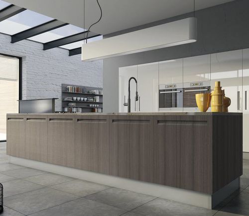 Contemporary kitchen - CAMPIGLIO - SCIC - wooden / natural stone / steel