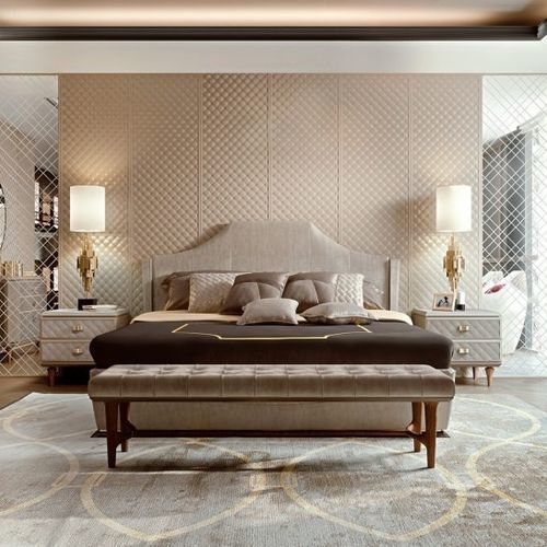 Traditional bedside table - BELLAGIO - SCIC - lacquered glass / wooden base / rectangular