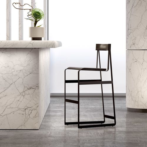 Contemporary bar chair - PIEDMONT #3 STOOL  - Skram Furniture - indoor / oak / walnut