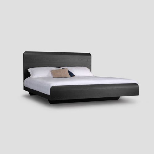 Double bed - LINEGROUND - Skram Furniture - contemporary / with headboard / custom