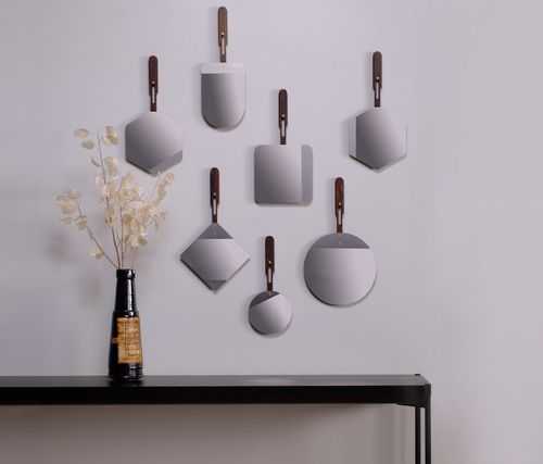 Wall-mounted mirror - CIMANI - Skram Furniture - hanging / contemporary / rectangular