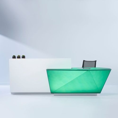 Modular reception desk - 600.19 - 3Form - resin / illuminated