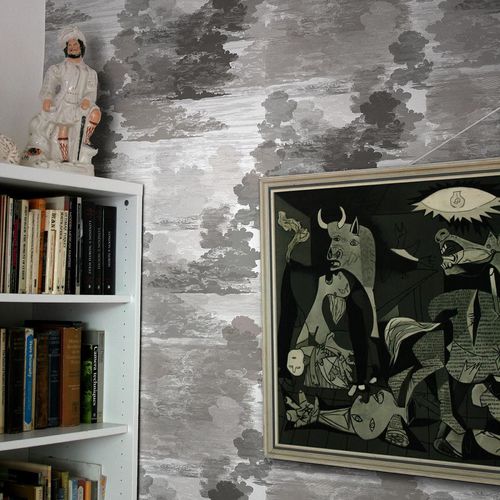 Contemporary wallpaper - CLOUD TOILE  - Timorous Beasties - nature pattern / gray / blue