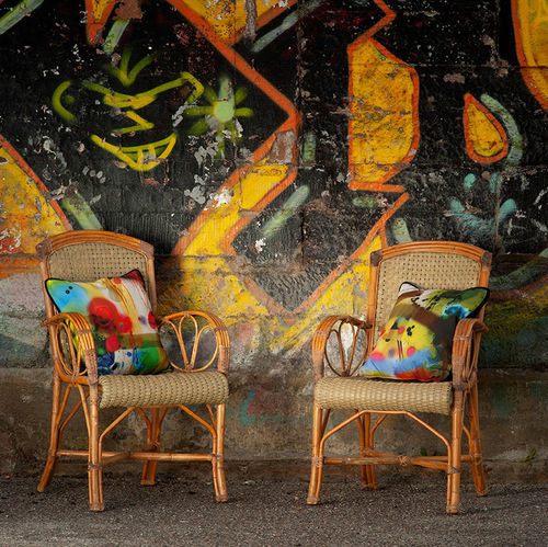 Upholstery fabric - GRAFFITI ALL OVER - Timorous Beasties - for curtain / graffiti / polyester
