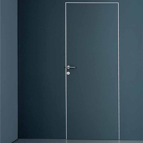 Interior door - Planus Cinque - TreP Srl - wooden / aluminum / swing