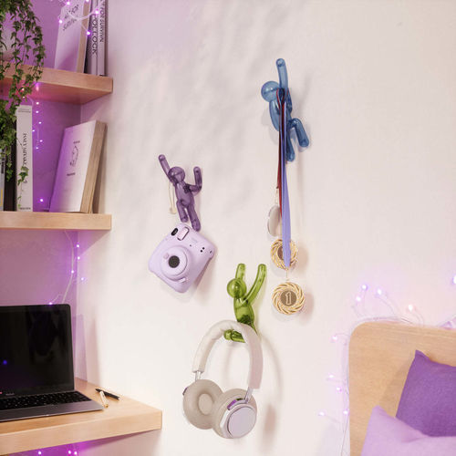 Contemporary coat hook - BUDDY - Umbra - recycled plastic / triple / bathroom