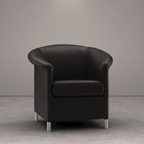 Traditional armchair - Aura  - Wittmann - fabric / leather / metal
