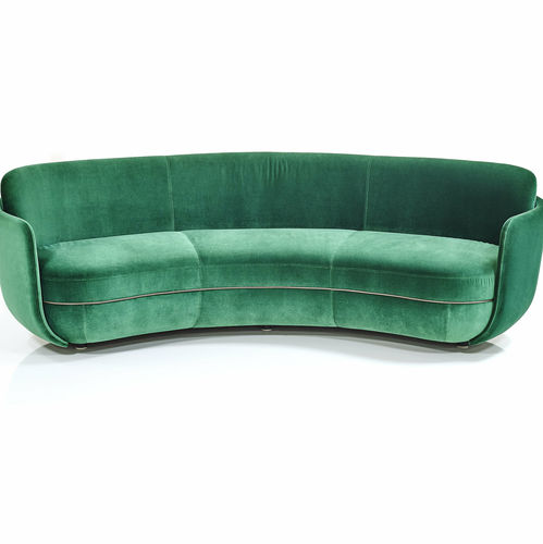 Contemporary sofa - Miles  - Wittmann - fabric / leather / with armrests