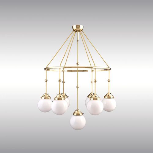Traditional chandelier - BRIONI 9917 - Woka Lamps Vienna - glass / blown glass / brass