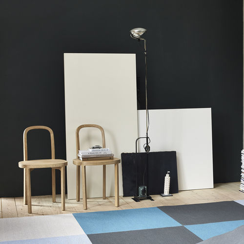 Contemporary dining chair - SIRO - Woodnotes - oak / fabric / leather